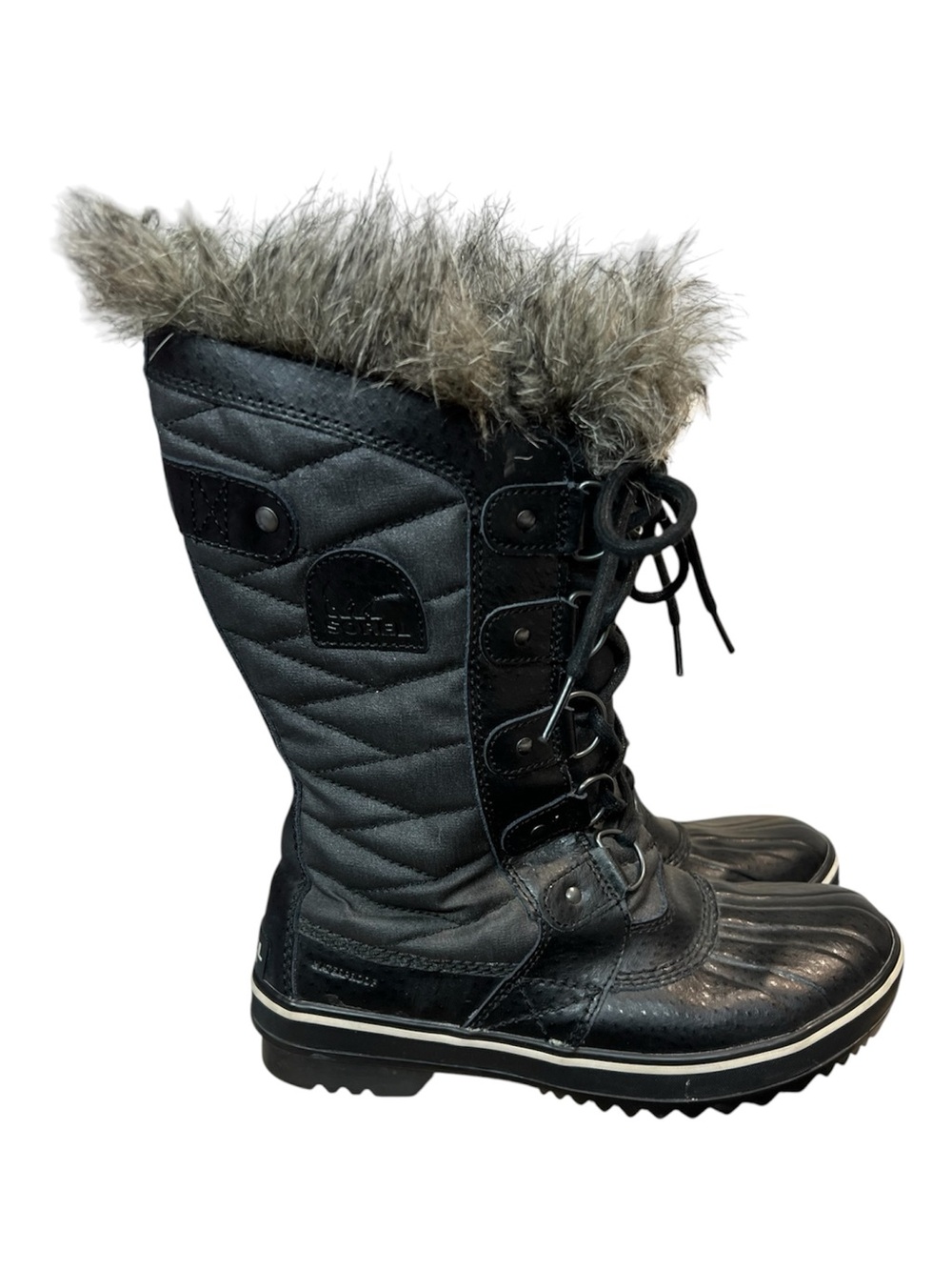 Sorel Women's Tofino II Faux Fur Lined Waterproof Boots Black Size 6